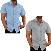 Camisa Linho Walker Duplo Bolso - Compre 1 Leve 2