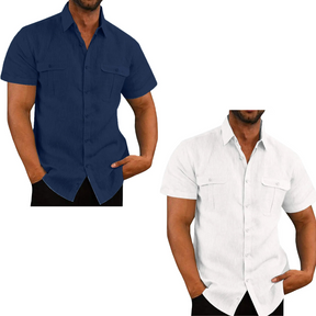 Camisa Linho Walker Duplo Bolso - Compre 1 Leve 2