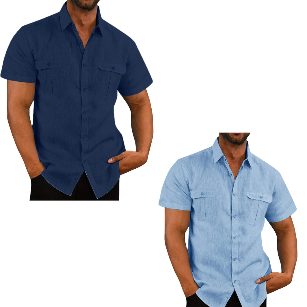 Camisa Linho Walker Duplo Bolso - Compre 1 Leve 2