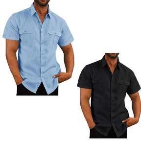 Camisa Linho Walker Duplo Bolso - Compre 1 Leve 2